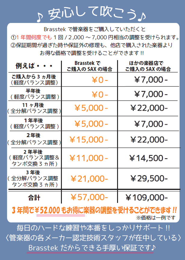 安心して楽器を使うために【調整・修理について】 - 管楽器修理専門店